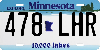 MN license plate 478LHR