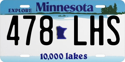 MN license plate 478LHS