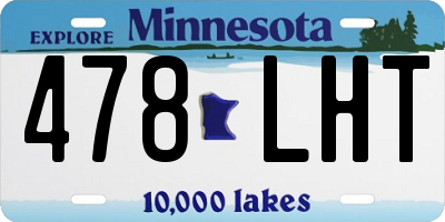 MN license plate 478LHT