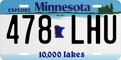 MN license plate 478LHU