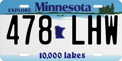 MN license plate 478LHW
