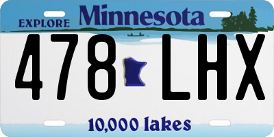 MN license plate 478LHX