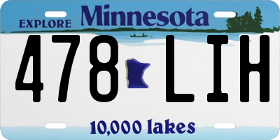 MN license plate 478LIH