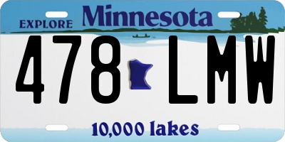 MN license plate 478LMW
