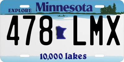 MN license plate 478LMX