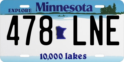 MN license plate 478LNE