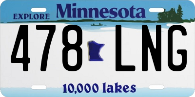 MN license plate 478LNG