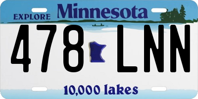 MN license plate 478LNN