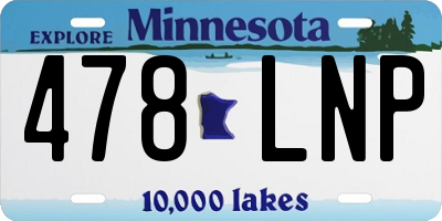 MN license plate 478LNP