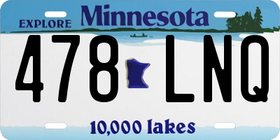 MN license plate 478LNQ