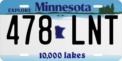 MN license plate 478LNT