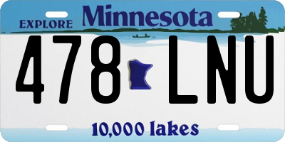 MN license plate 478LNU