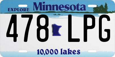 MN license plate 478LPG