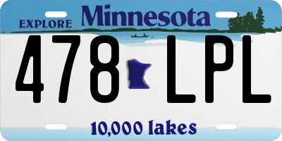 MN license plate 478LPL