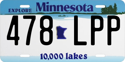 MN license plate 478LPP