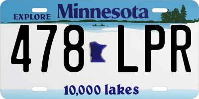 MN license plate 478LPR