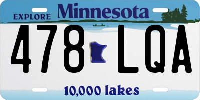 MN license plate 478LQA