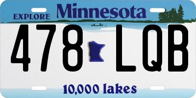 MN license plate 478LQB