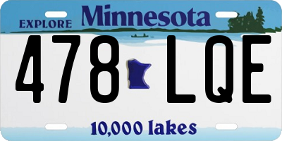MN license plate 478LQE