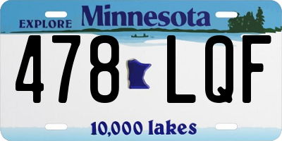 MN license plate 478LQF