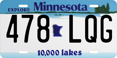 MN license plate 478LQG