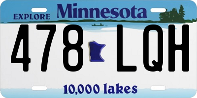 MN license plate 478LQH