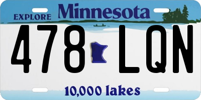 MN license plate 478LQN