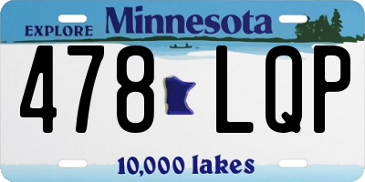 MN license plate 478LQP