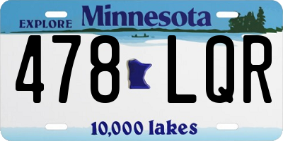 MN license plate 478LQR
