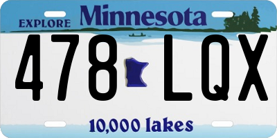 MN license plate 478LQX