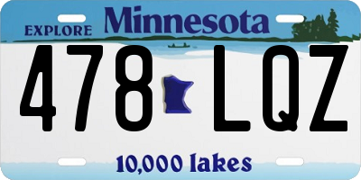 MN license plate 478LQZ