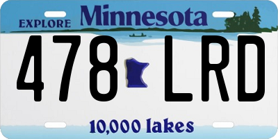 MN license plate 478LRD