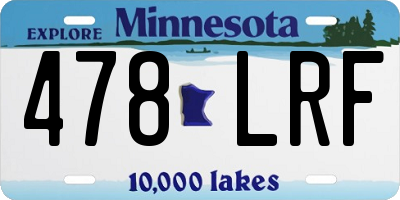 MN license plate 478LRF