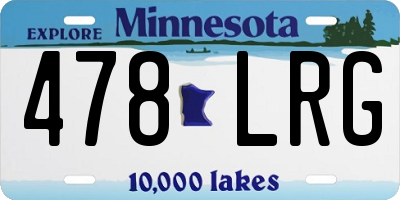MN license plate 478LRG