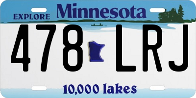 MN license plate 478LRJ