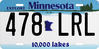 MN license plate 478LRL