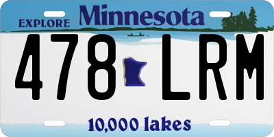 MN license plate 478LRM
