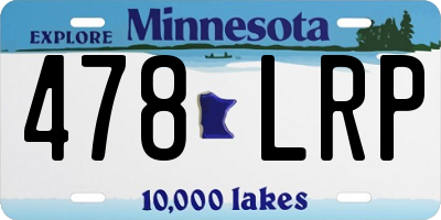 MN license plate 478LRP