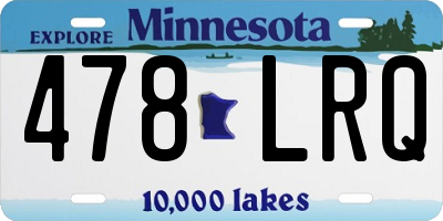 MN license plate 478LRQ