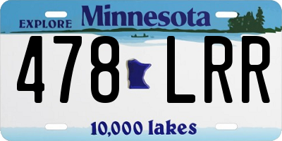 MN license plate 478LRR