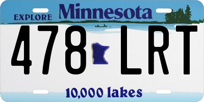 MN license plate 478LRT