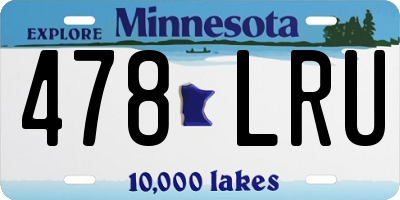 MN license plate 478LRU