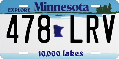MN license plate 478LRV