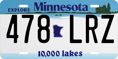 MN license plate 478LRZ