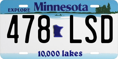 MN license plate 478LSD