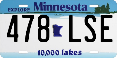MN license plate 478LSE