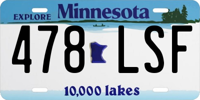MN license plate 478LSF