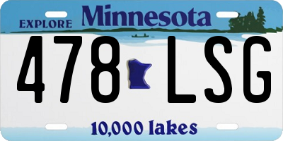 MN license plate 478LSG