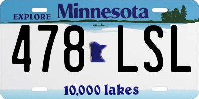 MN license plate 478LSL