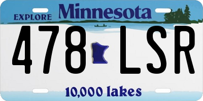 MN license plate 478LSR